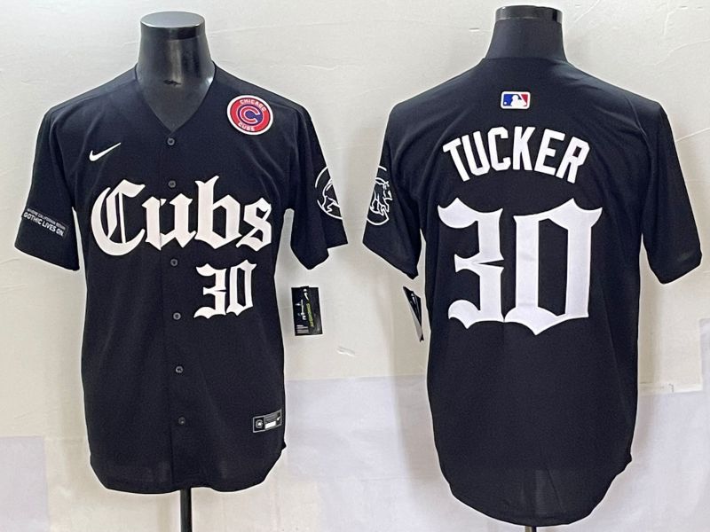 Men 2025 Chicago Cubs #30 Tucker Black Five generations Joint Name Nike MLB Jersey style 10